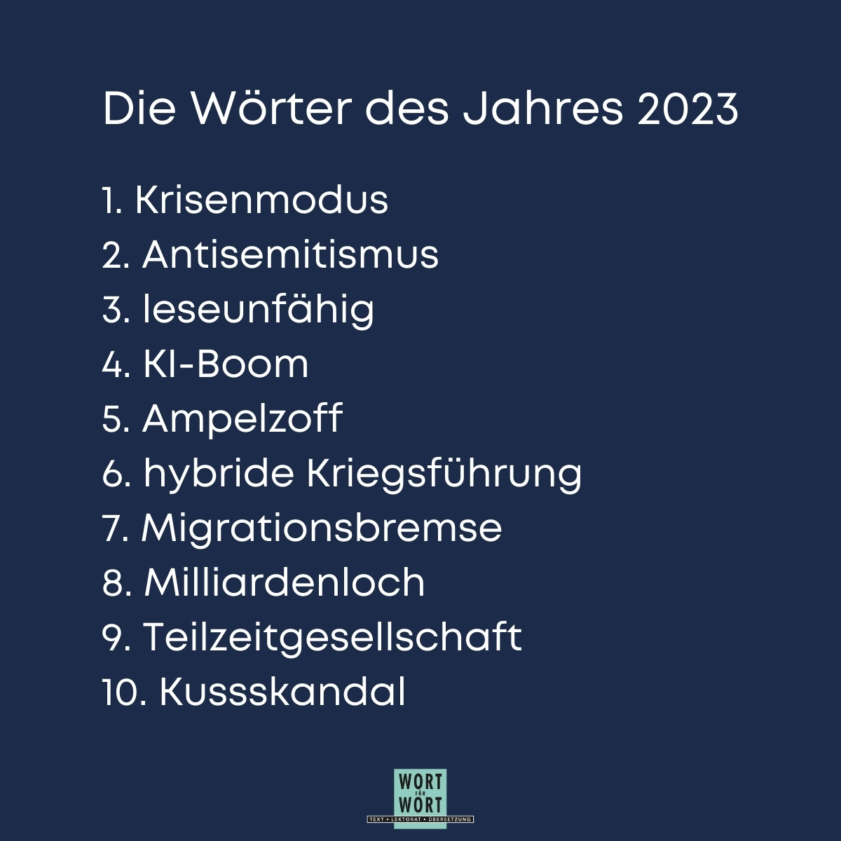 Wir werfen einen Blick auf die Wörter des Jahres 2023